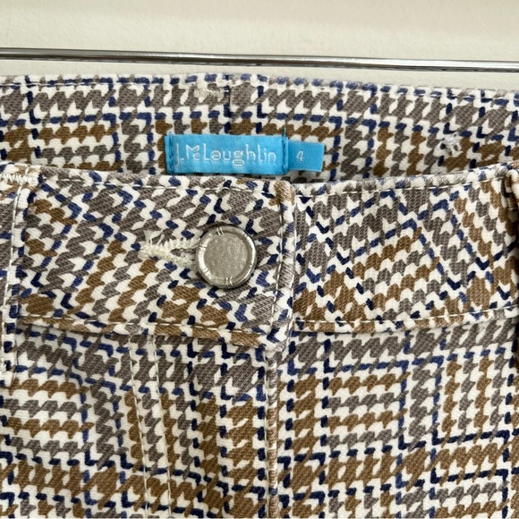 J McLaughlin Lexi Jeans Aspen Glenn Plaid Mid Rise Slim Leg Stretch Denim Knit 4 - Picture 10 of 11